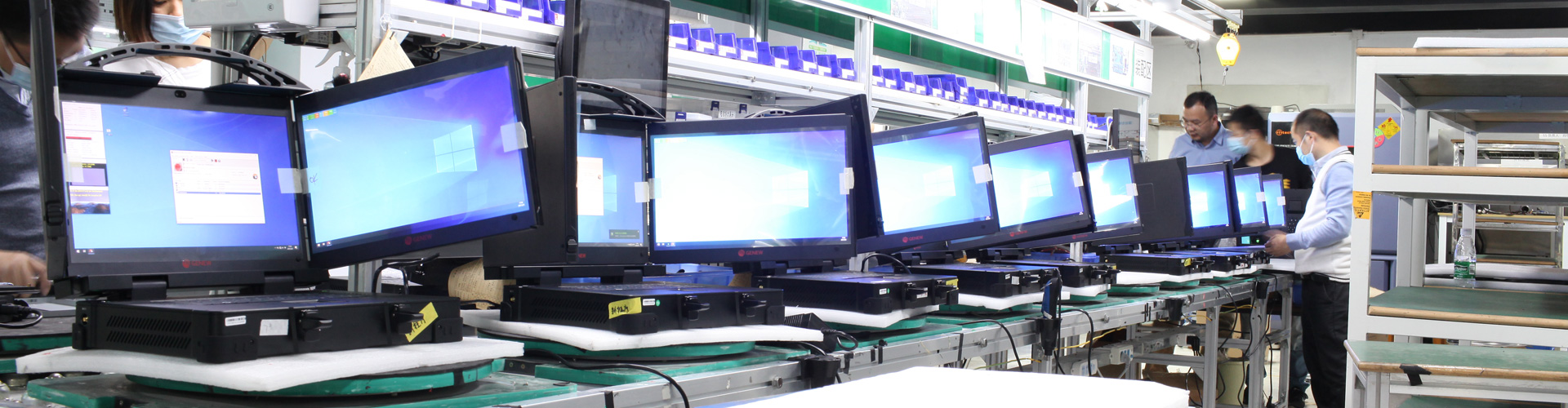 rugged laptop with three screen touch panel pc industrial panel pc for military or emergency command solutions