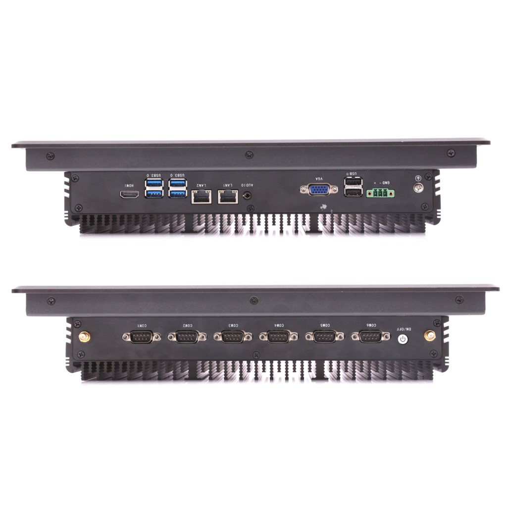 i3 i5 i7 2 lan 6*rs232 rs485 dual display touch panel pc