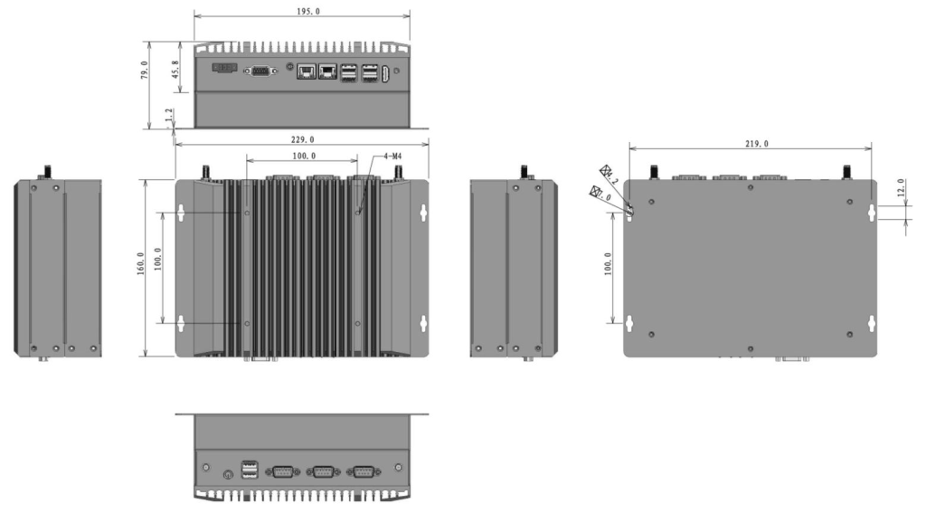 EPC-20XA dimensions drawing