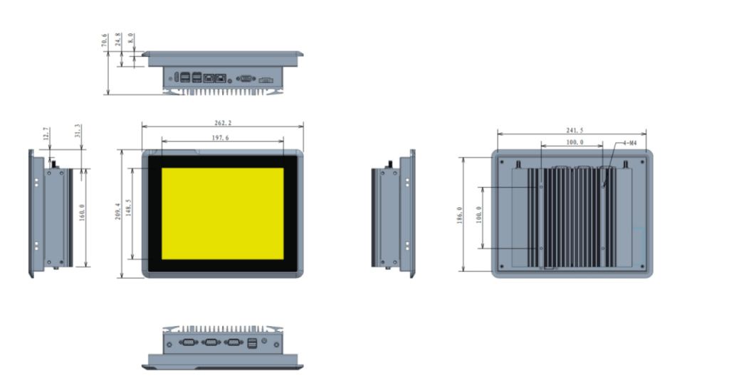 10inch industrial panel pc factory