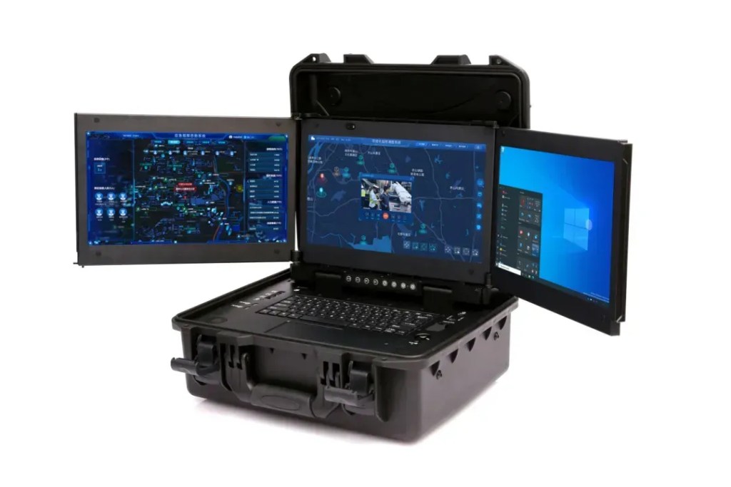triple screen command center