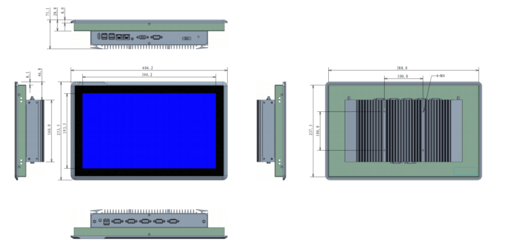 industrial panel pc windows led