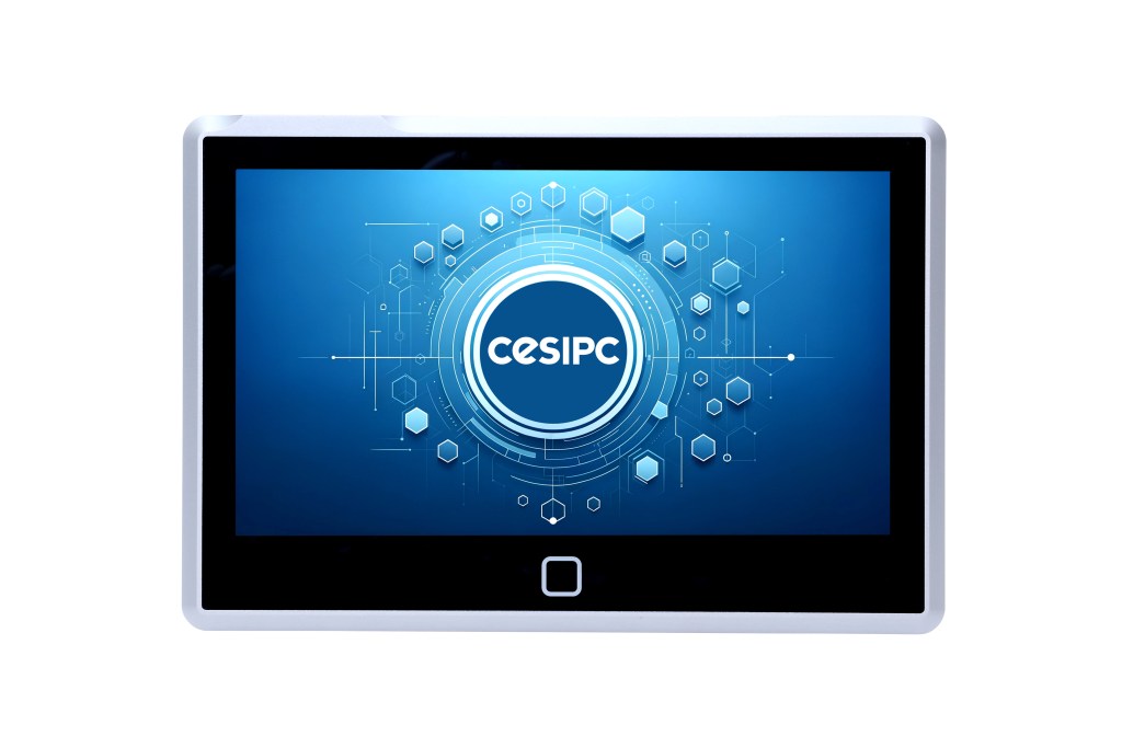 EPC-W1322B ODM industrial panel PC — capacitive touch screen with an illuminated power key
