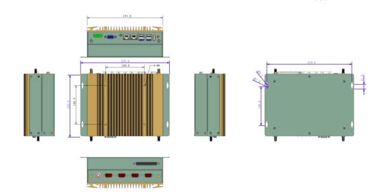 serial port industrial pc 
