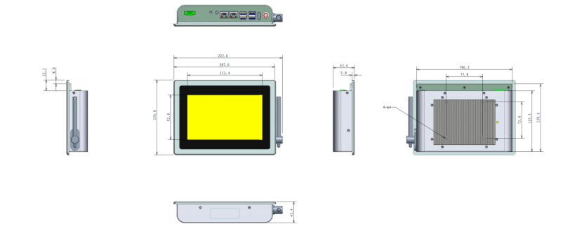 7inch industrial panel pc 