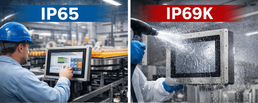 IP65 and Ip69K panel pc