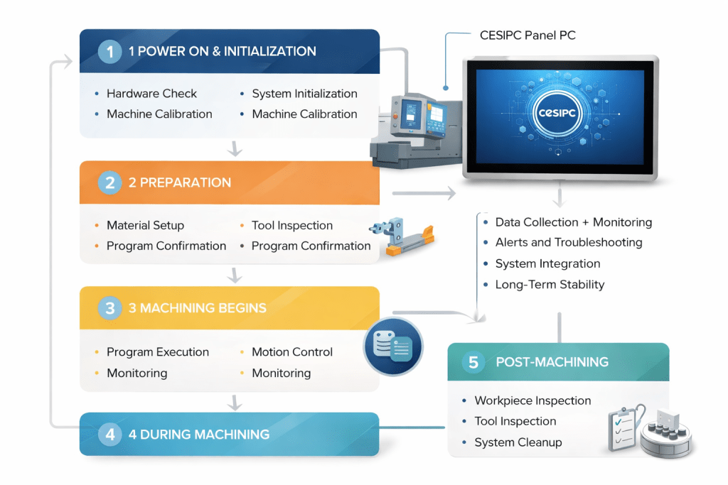 CNC machine workflow