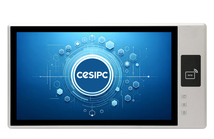21.5-inch panel PC with RFID for pre-shift worker identification, view 2