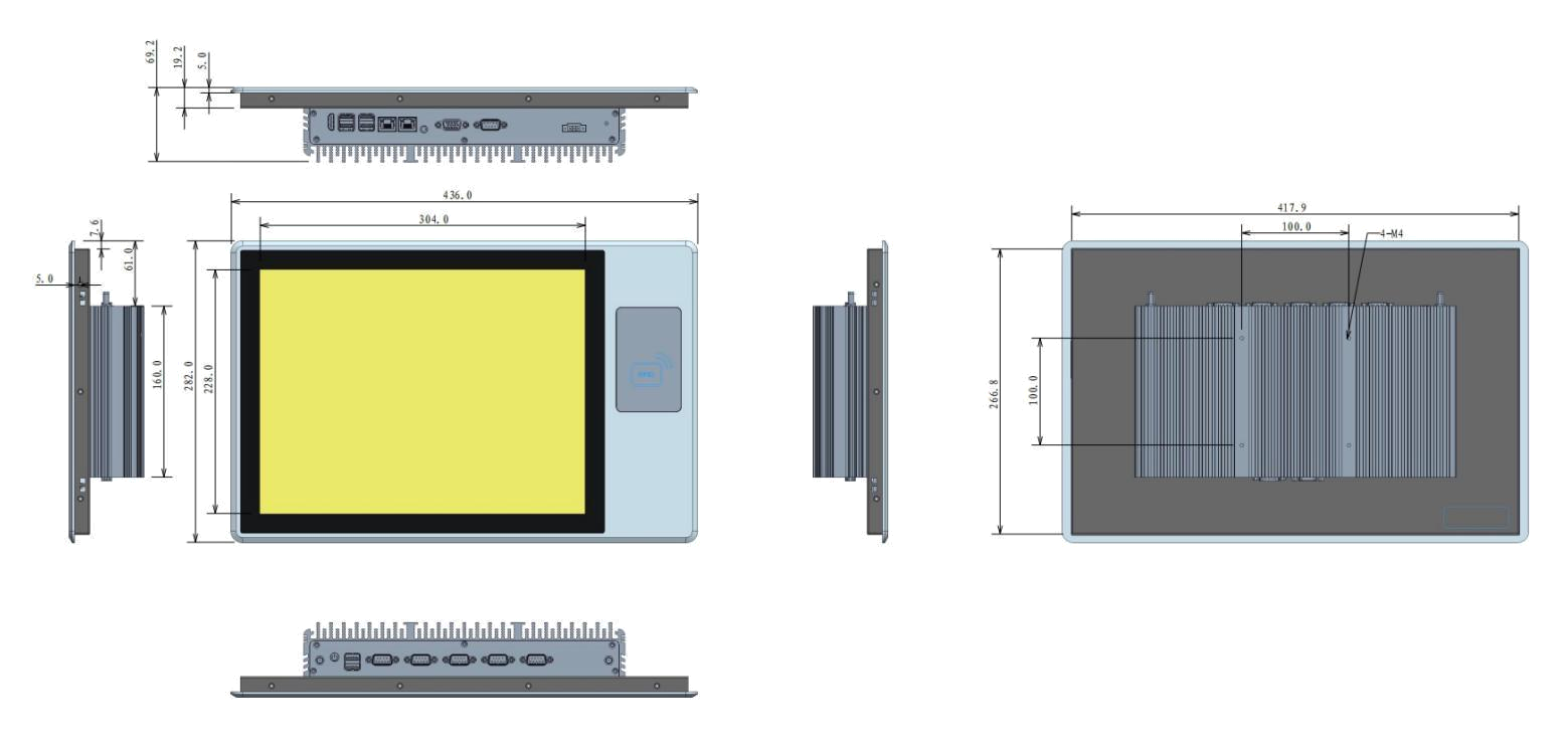 CESIPC UTC-S1562C- IP67 industrial panel PC