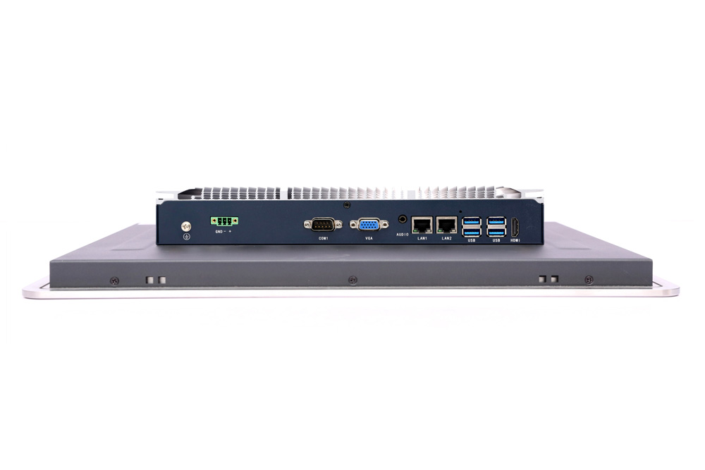 Industrial panel PC with SUS304 stainless-steel front bezel, view 2
